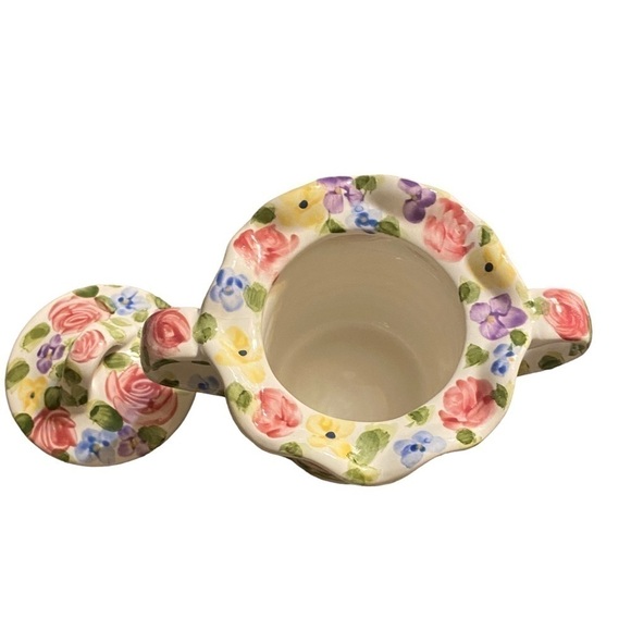 Jardine tabletops unlimited 3 piece hand painted ceramic sugar and cream… - Picture 8 of 11